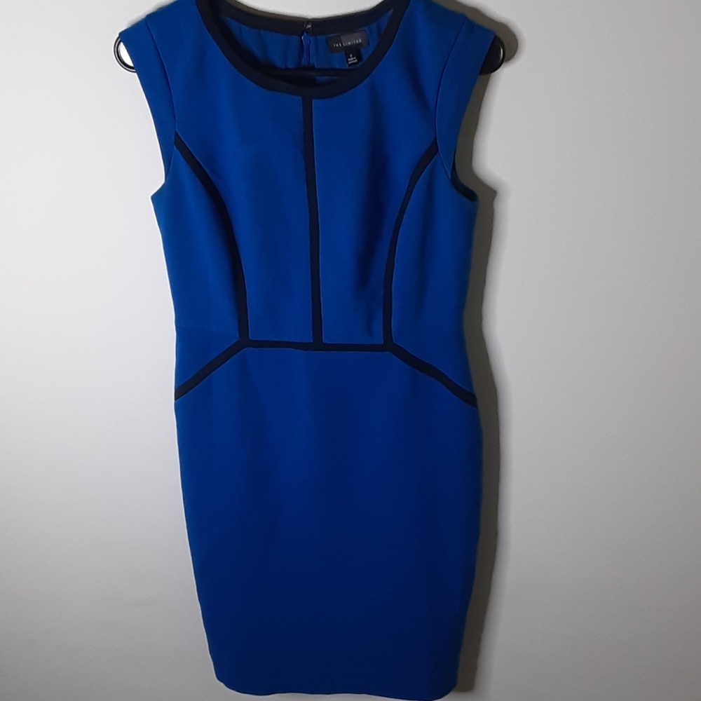 The Limited Blue Dress with Black Trim